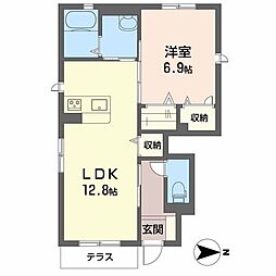 スマイルメゾン弥匠 1LDKの間取図画像