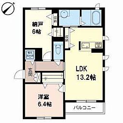 シャーメゾン鈴蘭 1SLDKの間取図画像