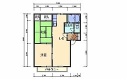 エンコウジA 2LDKの間取図画像