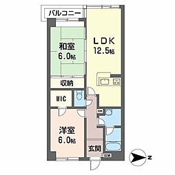 ナカタビル4番館 2LDKの間取図画像