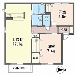 間取図画像 2LDK