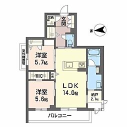 シャーメゾン　ケー 0303 3階2SLDKの間取り