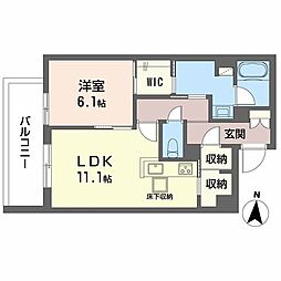 和の杜 江坂 1LDKの間取図画像