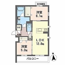 ＳｈａＭａｉｓｏｎ　ＬＯＴＵＳ 3階2LDKの間取り