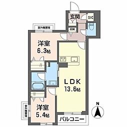 間取図画像 2LDK