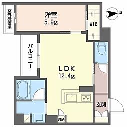 シャーメゾンエラブル 梅田北 1LDKの間取図画像