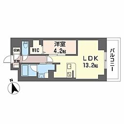 サンエール南堀江 1008 10階1LDKの間取り
