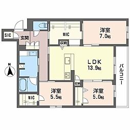 間取図画像 3LDK