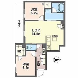 間取図画像 2LDK