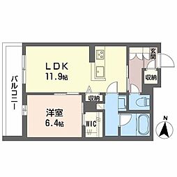 ラパネージュ 1LDKの間取図画像