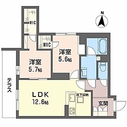 ラパネージュ 2LDKの間取図画像