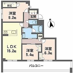 シャーメゾン深翠の杜 3LDKの間取図画像