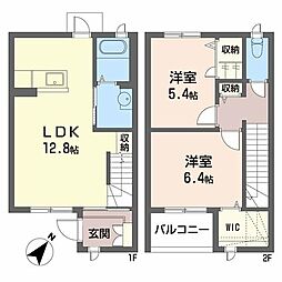 シャーメゾン松江 2LDKの間取図画像