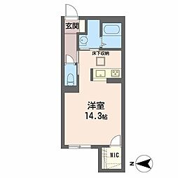 サウスタウンクラヴィエ ワンルームの間取図画像