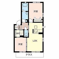 シャーメゾン伊太祈曽 2LDKの間取図画像
