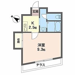 エクセルコート芦屋 1Kの間取図画像