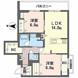 フォレストIII 2LDKの間取図画像