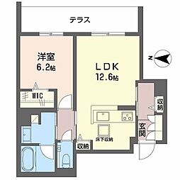 フォレストIII 1LDKの間取図画像