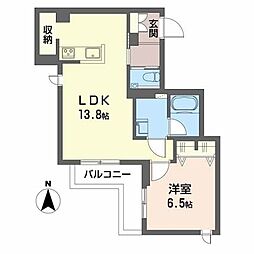 シャーメゾンエイヴァ 1LDKの間取図画像