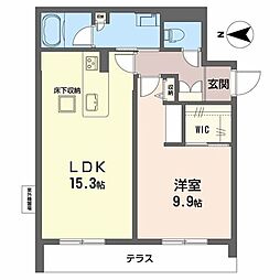 シャーメゾン　太秦天神川 0101 1階1LDKの間取り