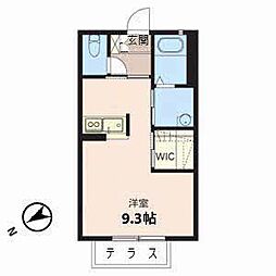 ショーエーハイツ1 ワンルームの間取図画像