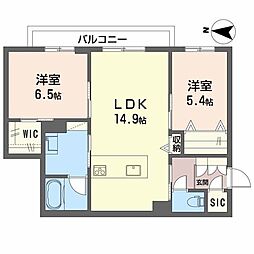 ラバンス 2LDKの間取図画像