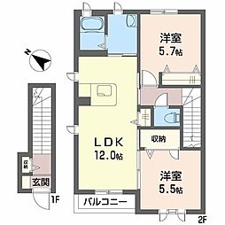 間取図画像 2LDK
