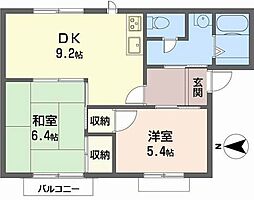 ゴンフレール 2DKの間取図画像