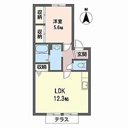 ラ・メール 1LDKの間取図画像
