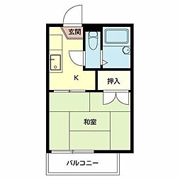 クリーンハイツ 1Kの間取図画像