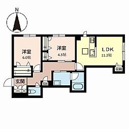 StarK 2LDKの間取図画像