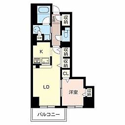 サニープレイス新梅田 1LDKの間取図画像