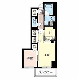 サニープレイス新梅田 1LDKの間取図画像