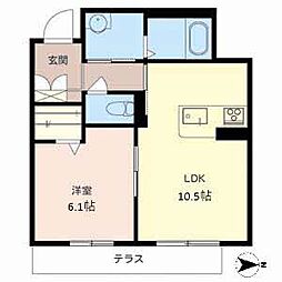 イーストグランテージ 1LDKの間取図画像