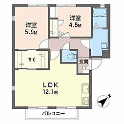 間取図画像 2LDK