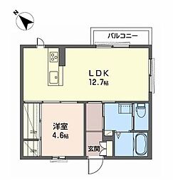 シャーメゾンクオレ 1LDKの間取図画像