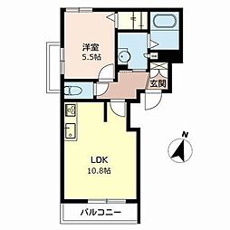 シャーメゾン摂津本山 1LDKの間取図画像