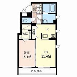 Bereo魚崎北町 1LDKの間取図画像