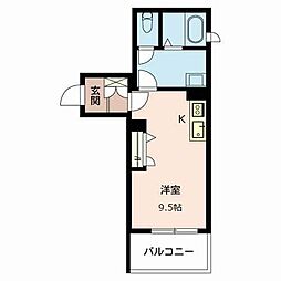 シャーメゾンユニ六甲 ワンルームの間取図画像