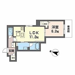 シャーメゾングランデ六甲 1LDKの間取図画像