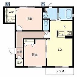 マウナロア 2LDKの間取図画像