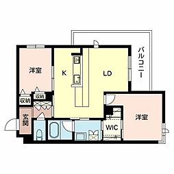 ＳｈａＭａｉｓｏｎ　ＫＴＭ　ｆｉｒｓｔ 3階2LDKの間取り