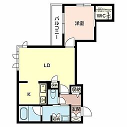 Ｓｈａ　Ｍａｉｓｏｎ　Ｅｃｒａｒｇｅ 0205 2階1LDKの間取り