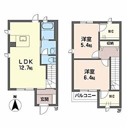 メゾン・シャルム北嶋 1階2LDKの間取り