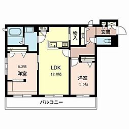 メゾンドR 2LDKの間取図画像