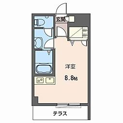 SOLLEVANTE10 ワンルームの間取図画像