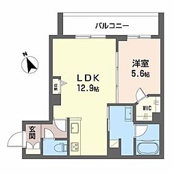 シャーメゾンCOCOUS 1LDKの間取図画像