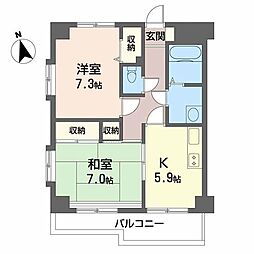 メゾンセフィラ 3階2Kの間取り