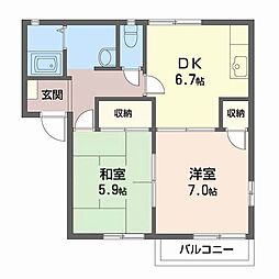 間取図画像 2DK