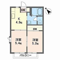 ディナスティ・M 2Kの間取図画像
